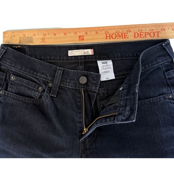Levis 515 Women's Jeans Boot Cut Stretch Size 8 Dark Wash Blue Denim - Picture 6 of 9
